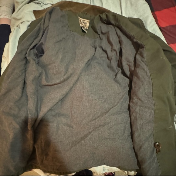 LL Bean Barn Jacket Olive Green Men’s Small - Picture 13 of 14